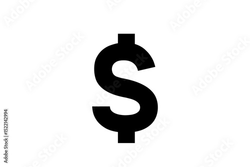 $ icon vector image on white background.