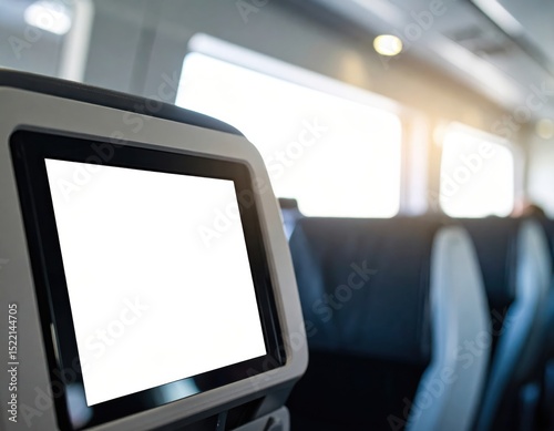 Close-Up View of Empty Touchscreen Control Panel Area for User Interface Design