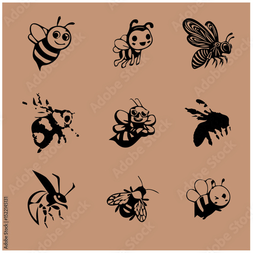 bee vector image  13