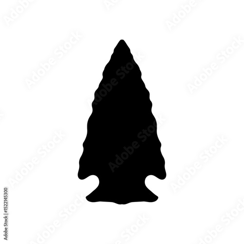 Old arrowhead silhouette vector flat illustration design.