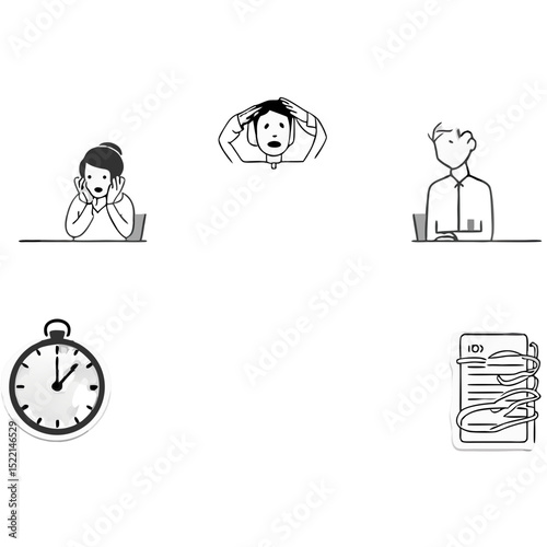 Depiction of Stress, Time Pressure, and Overwhelmed Emotions in a Work Context