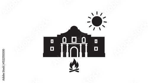 Alamo building silhouette during daytime