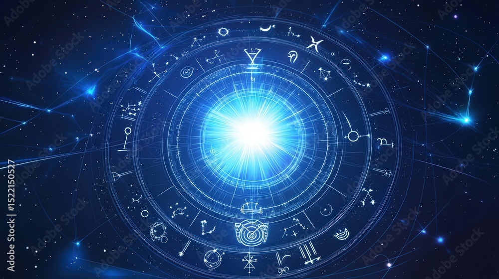 Obraz premium Zodiac Portal Between Dimensions