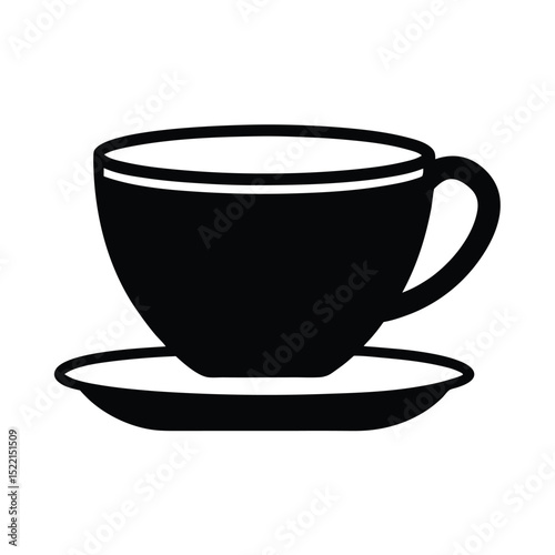 Teacup Icon Vector Flat Clean Look