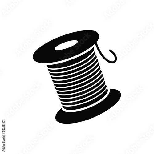 Thread Spool Icon Vector Flat and Clean