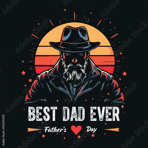 Best Dad Ever Vintage Art – Unique Father’s Day Gift Design