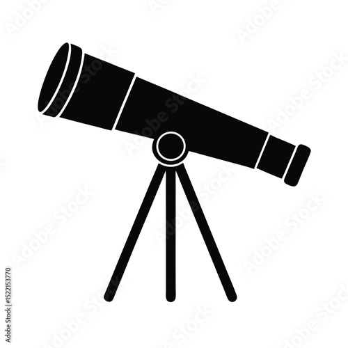 Telescope Icon Vector Flat and Clean Look