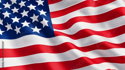 Close-up of American flag elegant and detailed texture.