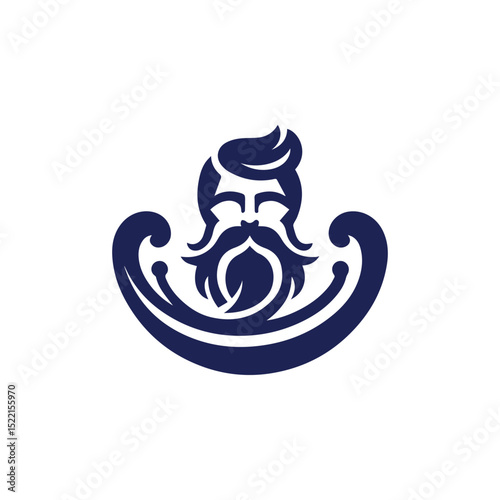 Poseidon god logo