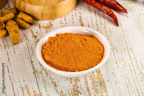 Fototapeta Naklejka Na Ścianę i Meble -  Tumeric curcuma powder for culinary