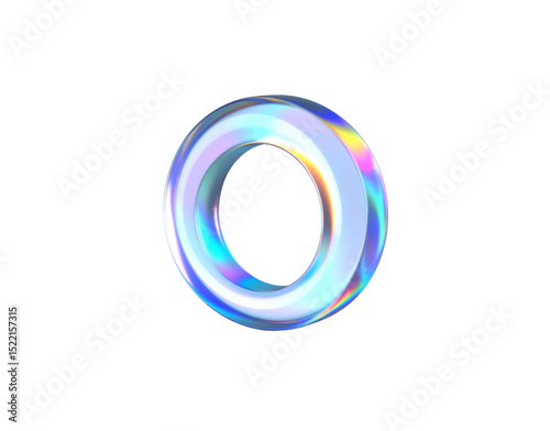 Iridescent Torus A Holographic Ring with Shimmering Rainbow Reflections (1)