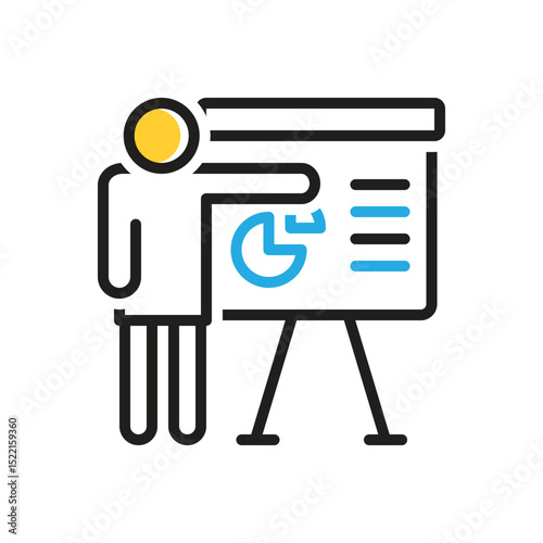 Multi color icon for plan