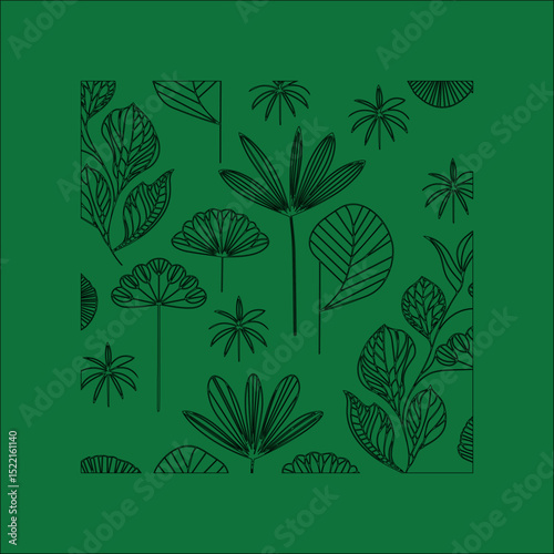 abstract green leaf