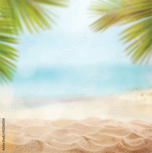 Simple Summer Illustration Background – Free Vector Pack - Gradient Summer Background with Palm Silhouette – Free Use - Free Vector of Summer Pool Party Background with Floaties