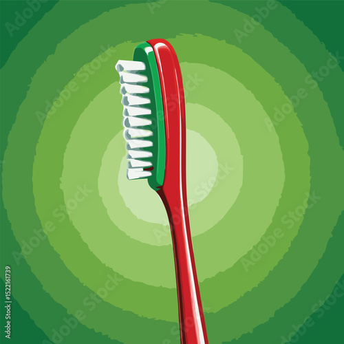 comic style vector toothbrush image for graphic design