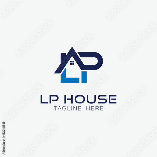 LP House Logo Design Template Letter LP Logo for Real Estate Construction or any House Related