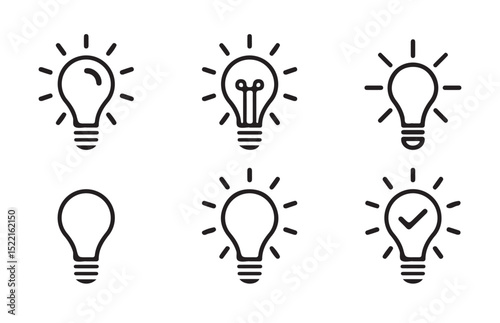 Bulb lamp icon, Lamp icons, Idea light bulb icon. Lamp line icon. vector illustration. eps 10