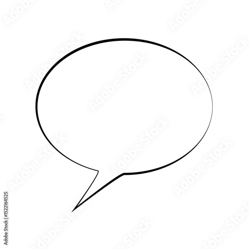 Minimalist Black and White Speech Bubble. Speech Bubble Single Line Icon. Chat bubble solid icons, minimalist. communication, conversation, thoughts. Vector illustration