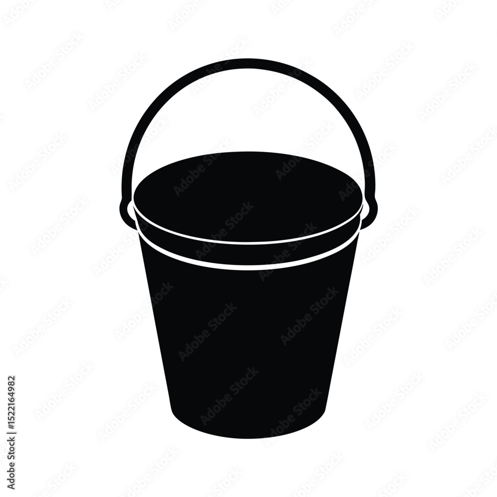 Water Bucket Icon Vector Flat and Clean Look Water Bucket Icon Vector Flat and Clean Look