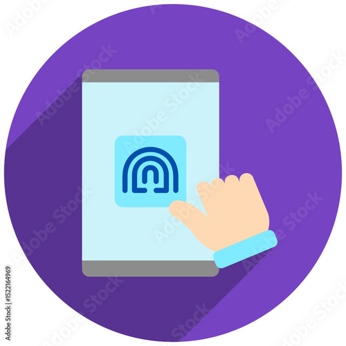 Access Control rounded flat color, mini illustration icon. use for modern concept, print, UI, UX kit, web and app development. Vector related to account management, ecommerce, banking and finance.