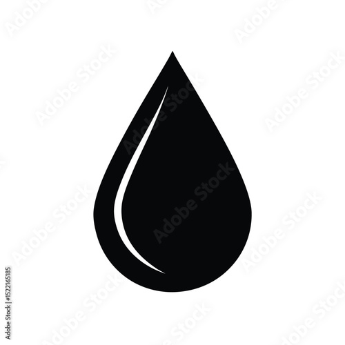 Water Droplet Icon Vector Flat and Clean Look