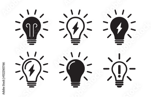 Idea lamp bulb symbol. Vector illustration eps 10