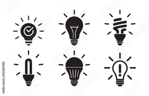 Idea lamp bulb symbol. Vector illustration eps 10