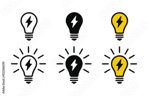 Light bulb linear icon. Idea and creativity symbol. Electric lamp, electricity, light. Vector illustration eps 10