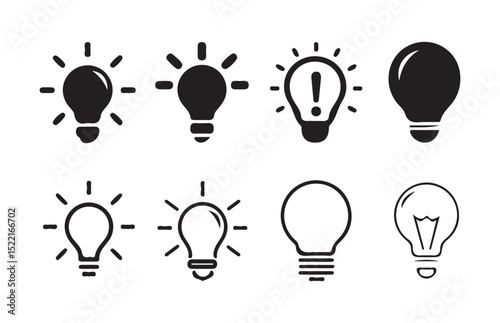 Light bulb linear icon. Idea and creativity symbol. Electric lamp, electricity, light. Vector illustration eps 10