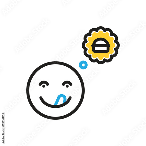 Multi color icon for hungry