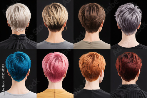 Explore trendy pixie haircuts and short hairstyles for women with various colors and modern hair designs