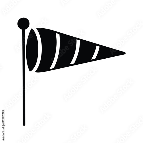 Windsock Icon Vector Flat and Clean Look Isolated