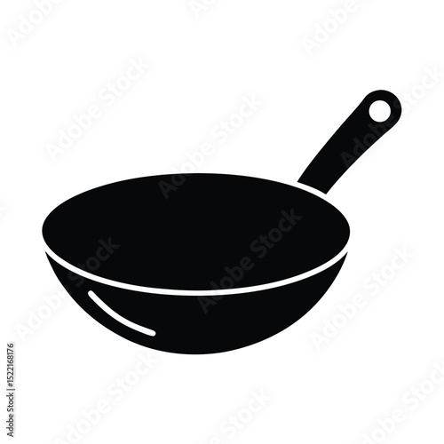 Wok Icon Vector Flat and Clean Look Isolated