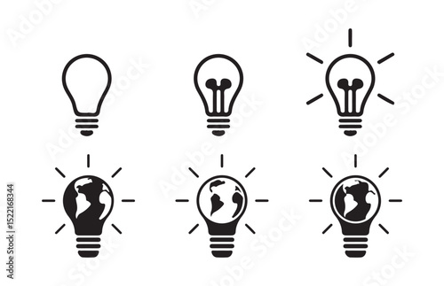 Bulb lamp icon, Lamp icons, Idea light bulb icon. Lamp line icon. vector illustration. eps 10