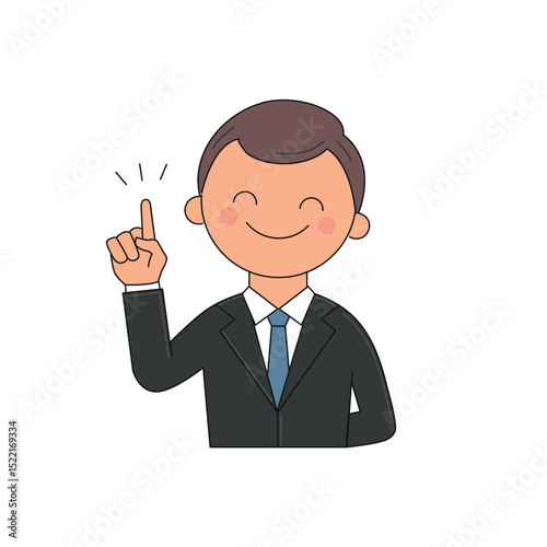 Businessman Giving Advice or Having an Idea