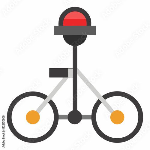Bicycle Counter Traffic Control System Transparent illustration