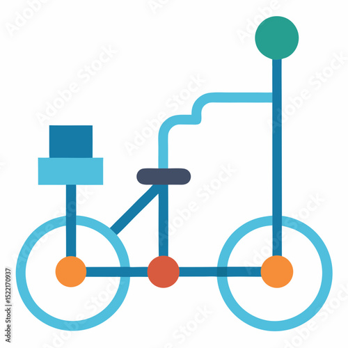 Bicycle Counter Traffic Optimization System Transparent illustration