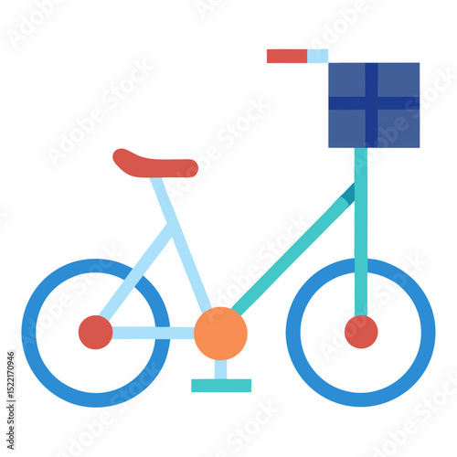 Bicycle Traffic Counter with Solar Panel Isolated illustration