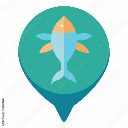 Biodegradable Aquaculture Marker with Corrosion illustration Isolated