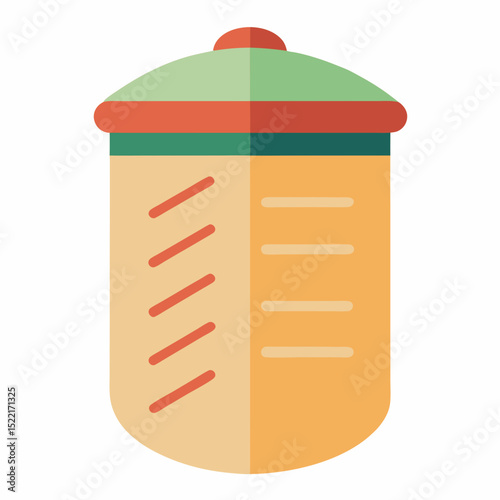 Biodegradable Casing with Lines illustration Cutout Transparent Background