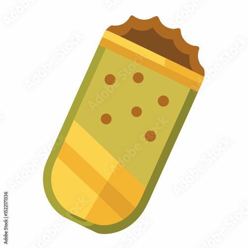 Biodegradable Casing with Texture Detail illustration Cutout Isolated