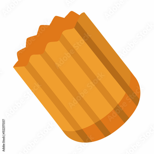 Biodegradable Casing with Ridges illustration Transparent Background Isolated