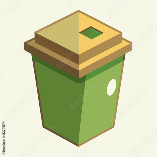 Biodegradable Container Printer Side View with Lighting Cutout Element