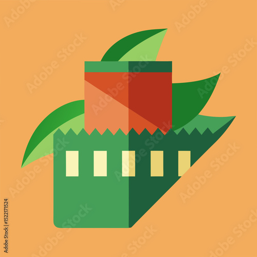 Biodegradable Film Folded Texture Cutout illustration