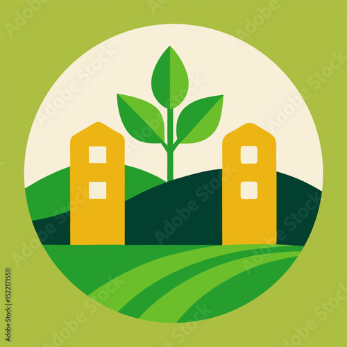 Biodegradable Film in Agricultural Setting Cutout illustration