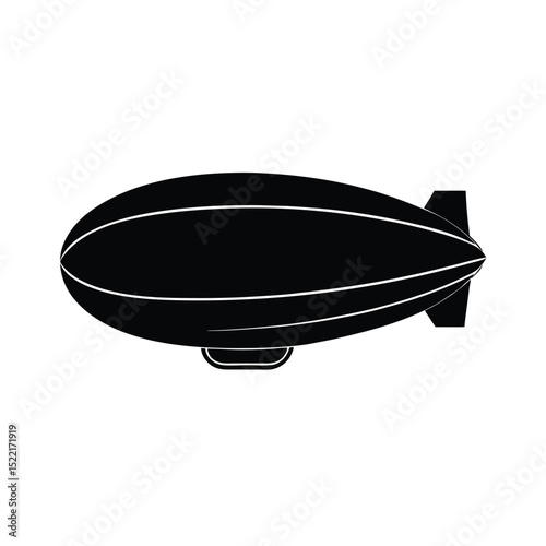Zeppelin Balloon Icon Vector Flat and Clean Look