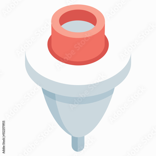 Biodegradable Implant Component Casing illustration Cutout with Shadow Detail