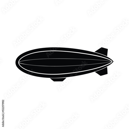 Zeppelin Flight Icon Vector Flat and Clean Look