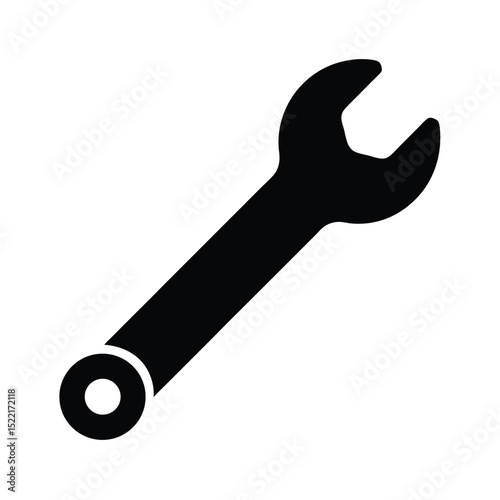 Wrench Icon Vector Flat and Clean Look Isolated