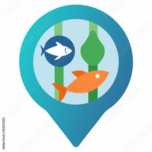 Biodegradable Marker for Responsible Fishing Practices illustration Transparent Background